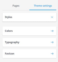 Thinkific theme settings