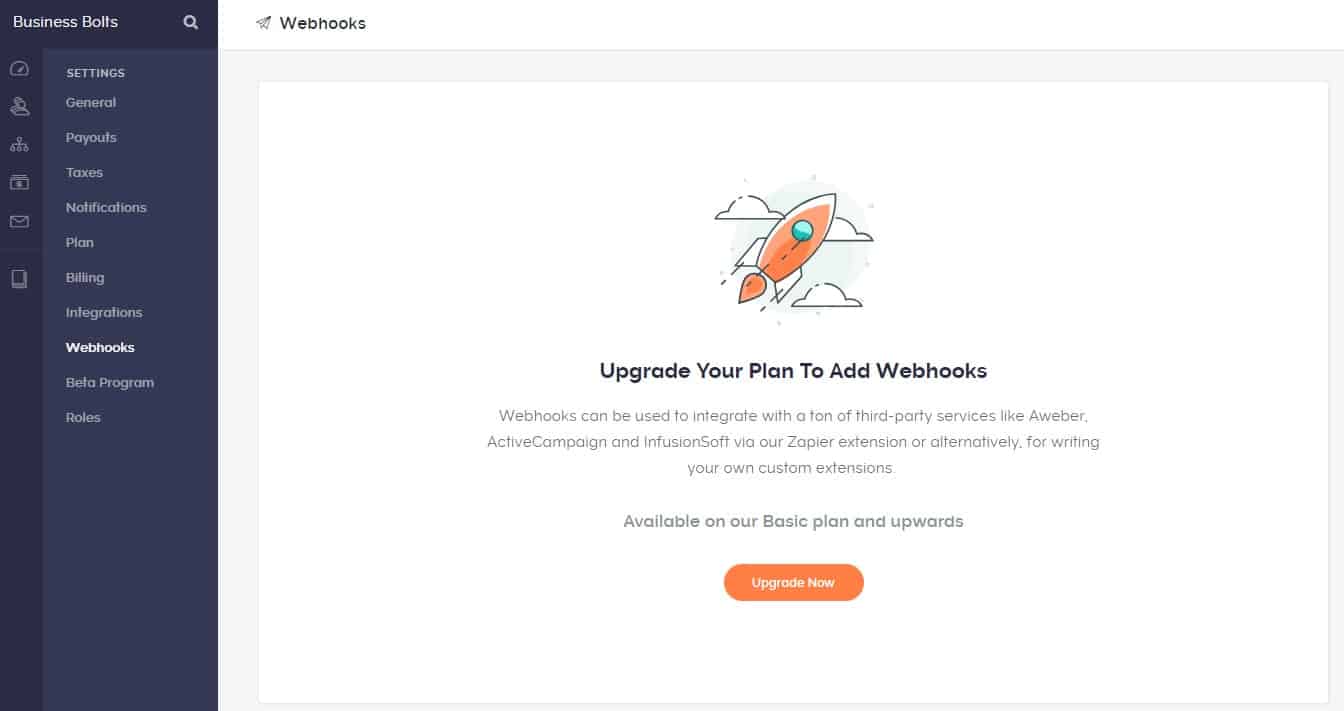 Teachable webhooks screenshot