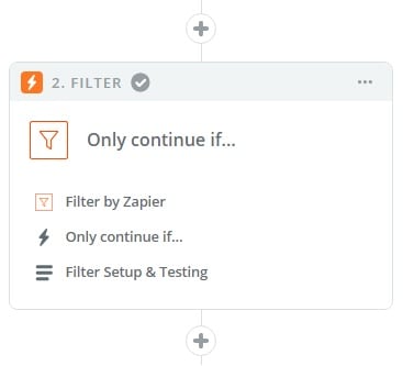 Zapier filter step