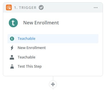 Zapier trigger new enrollment teachable