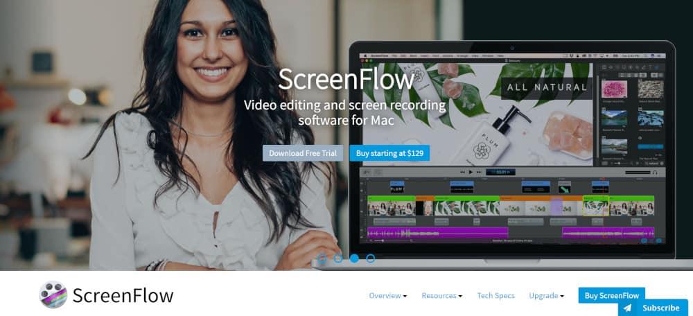 Screenshot of screenflow tool.