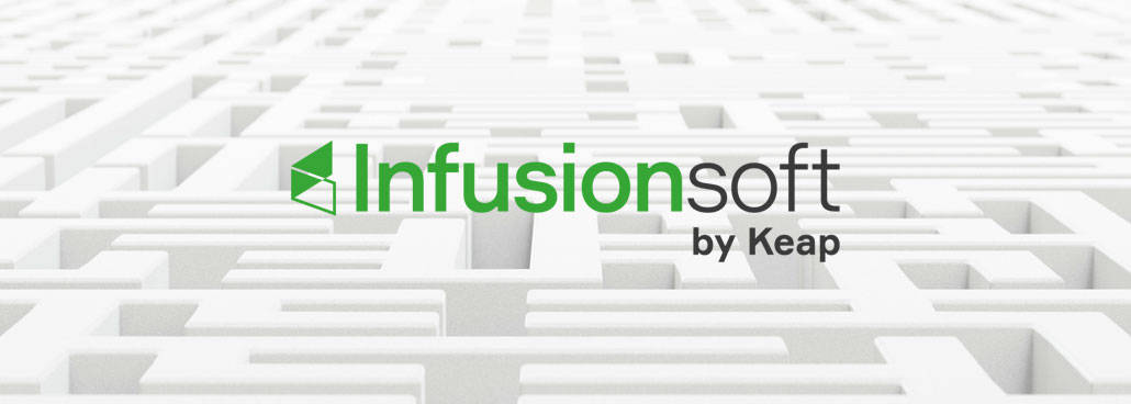 Infusionsoft logo over maze