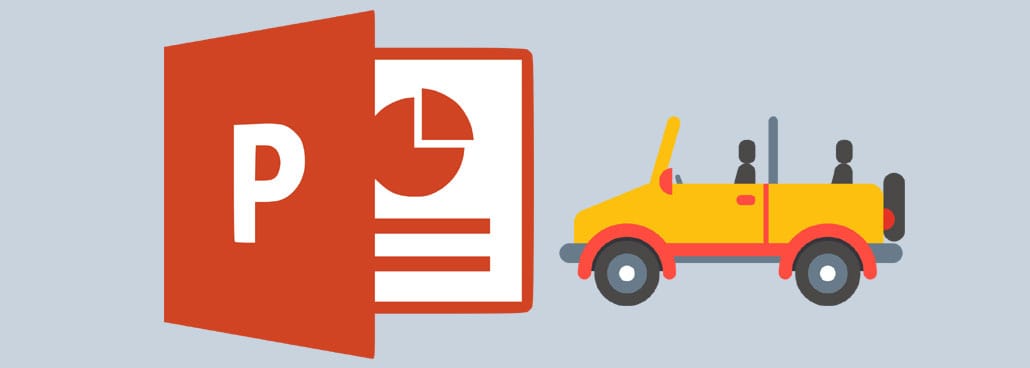 Screenshot of PowerPoint icon with car icon.