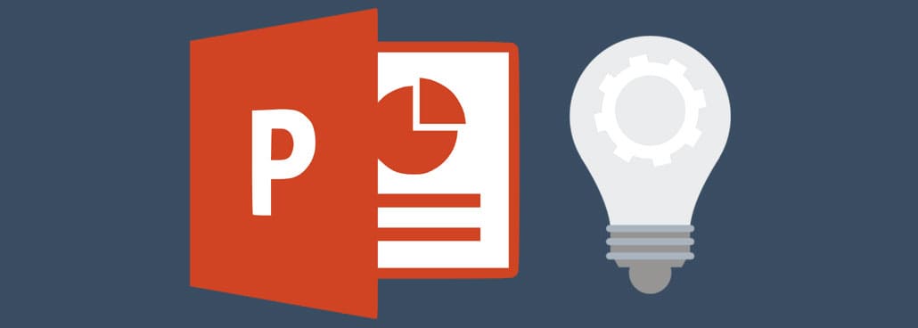 Image with PowerPoint icon and light bulb.