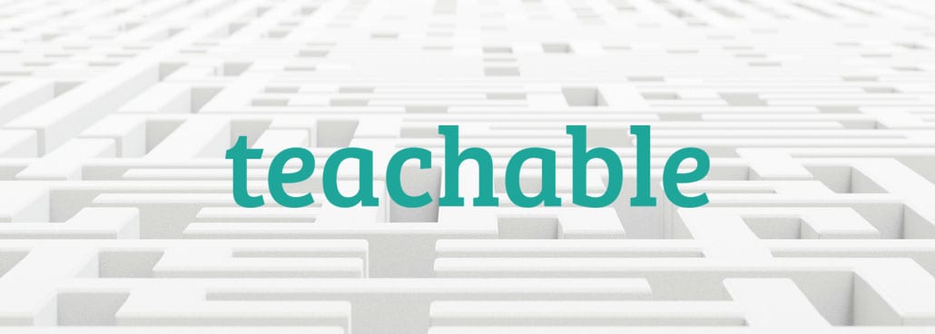 Teachable logo over maze