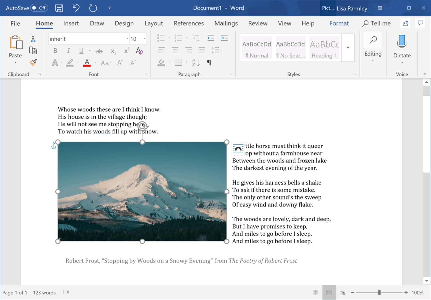 rag text around a picture in ppt for mac 2016