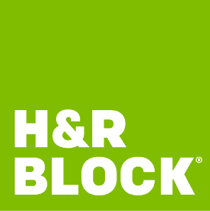 H & R Block square logo example.