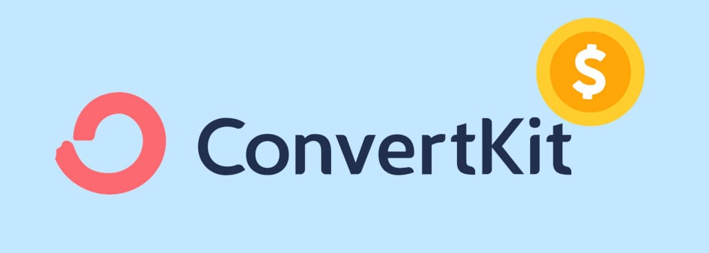 Logo of ConvertKit with dollar symbol icon.