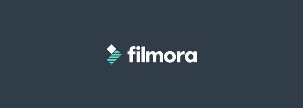 Screenshot of Filmora logo.