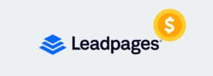 Logo of Leadpages with dollar sign symbol.