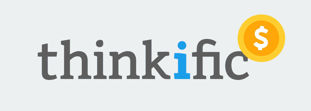 Logo of Thinkific with dollar sign symbol.