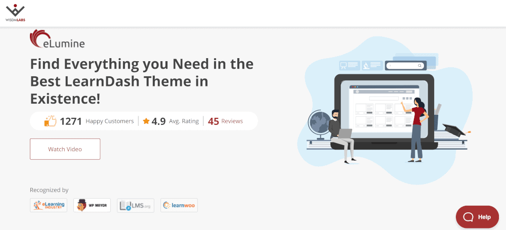 eLumine theme homepage screenshot