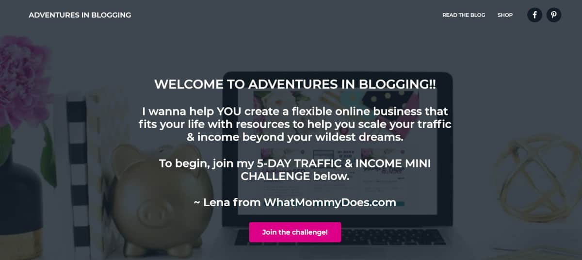 Adventures in Blogging Homepage