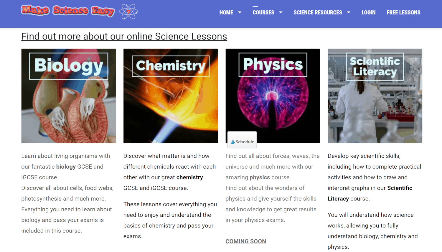 Make Science Easy Courses