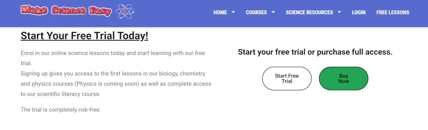 Make Science Easy Enrollment