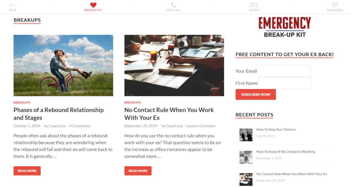 Myexbackcoach.com Blog Articles