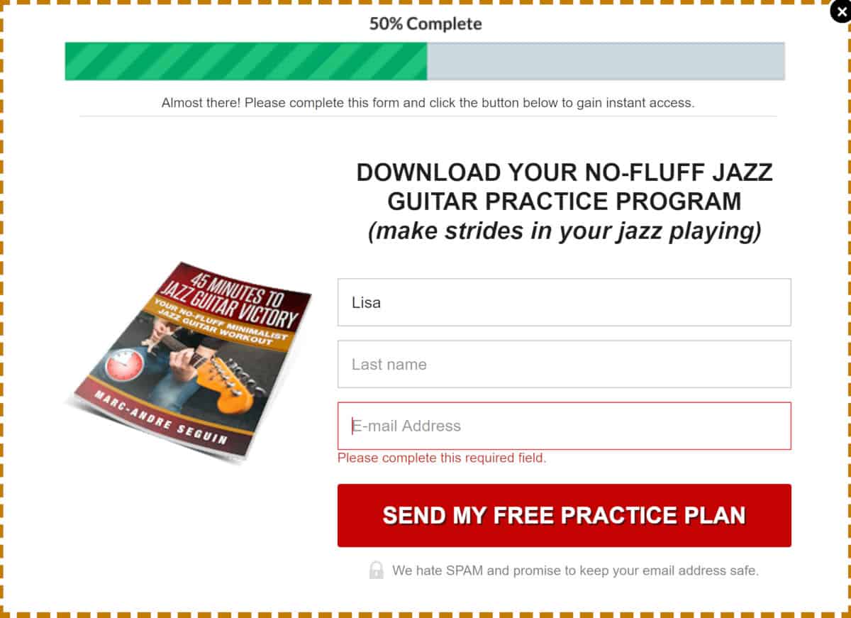 Jazz Guitar Lessons Lead Magnet