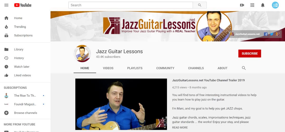 Jazz Guitar Lessons YouTube