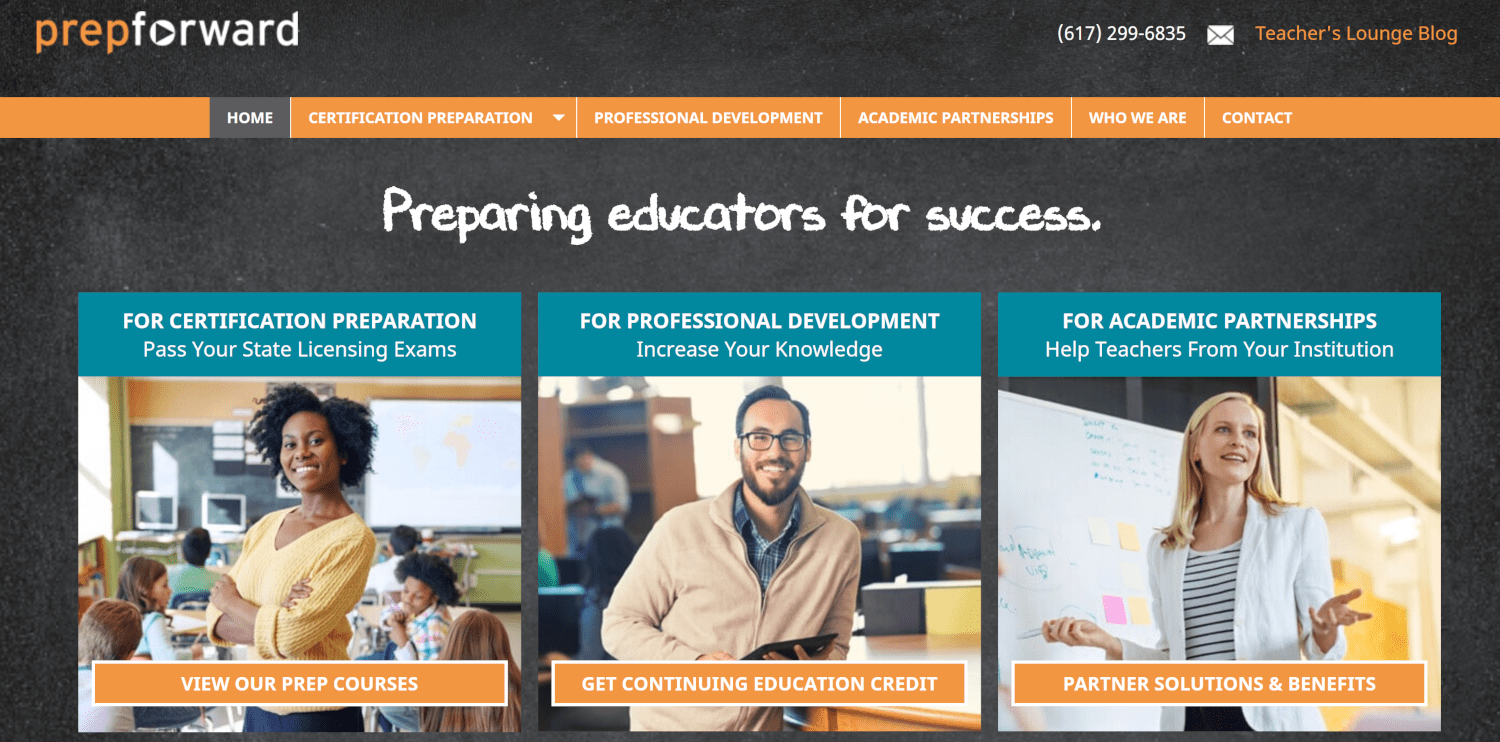 Prep Forward Homepage