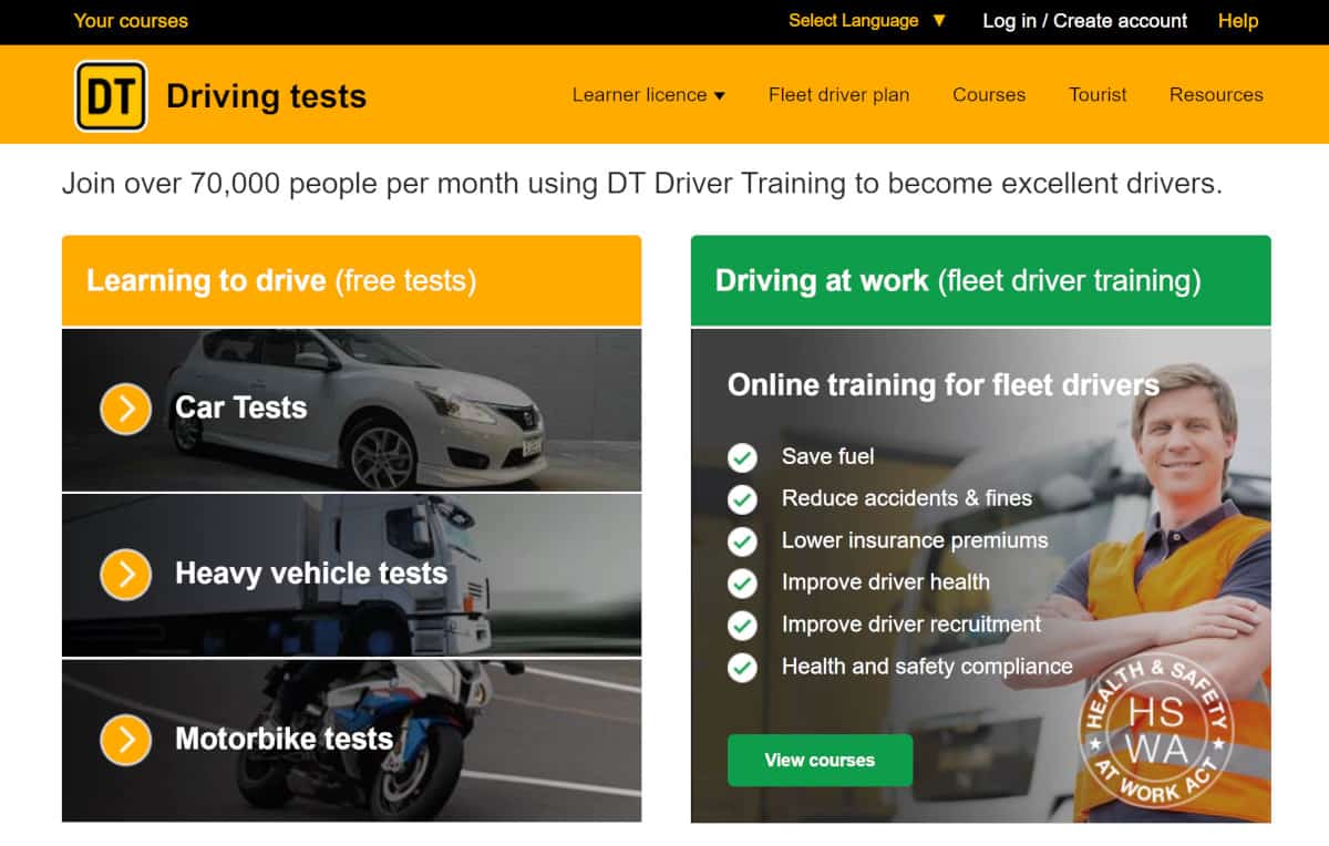 Drivingtests.co.nz Homepage