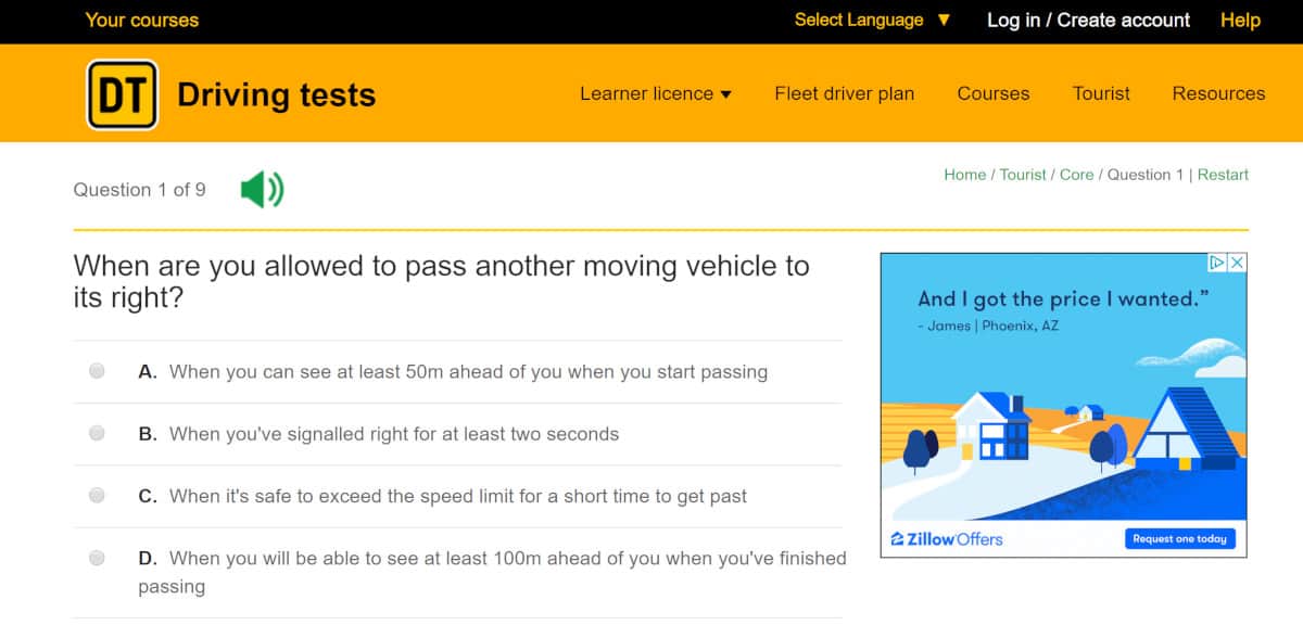 Drivingtests.co.nz Quiz