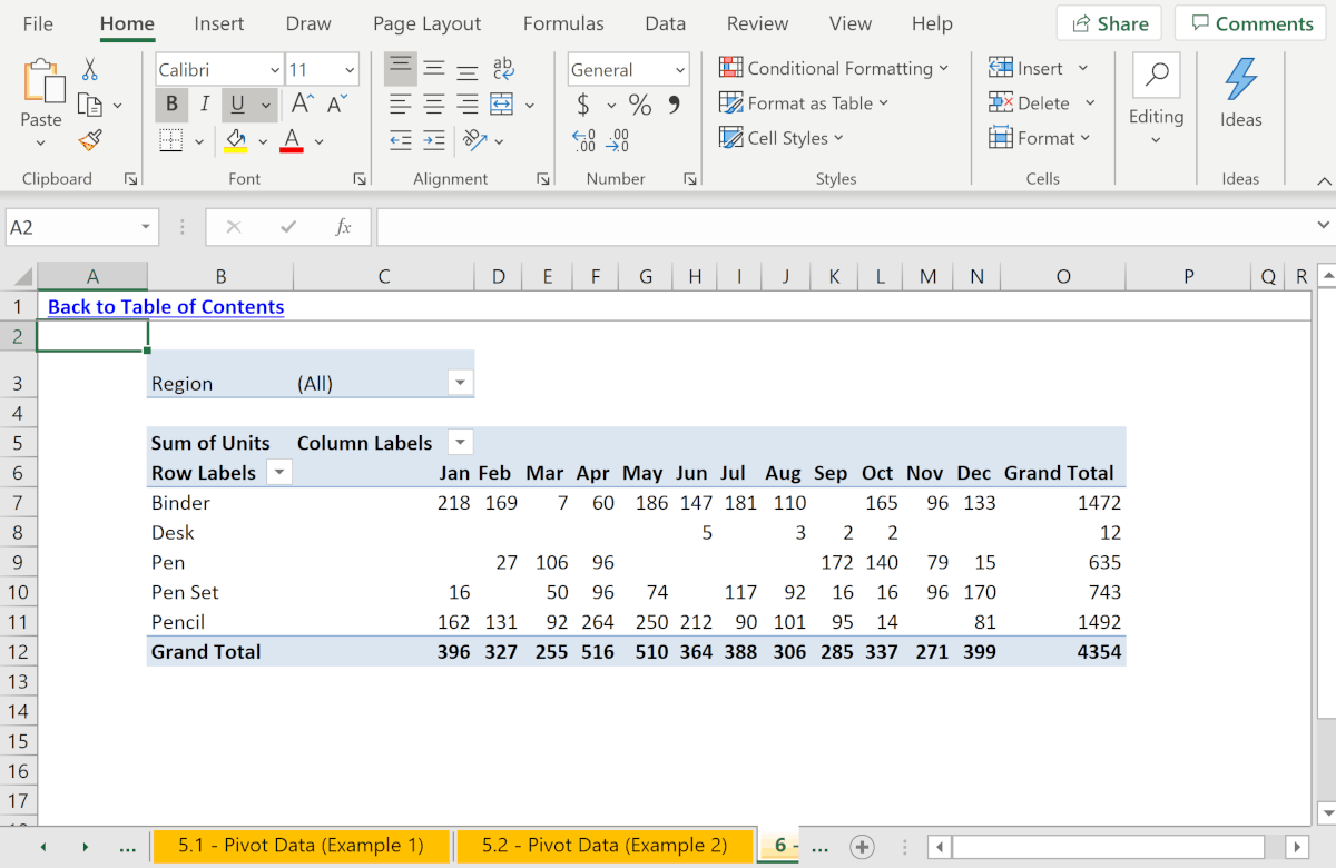 Excel Exposure Worksheet