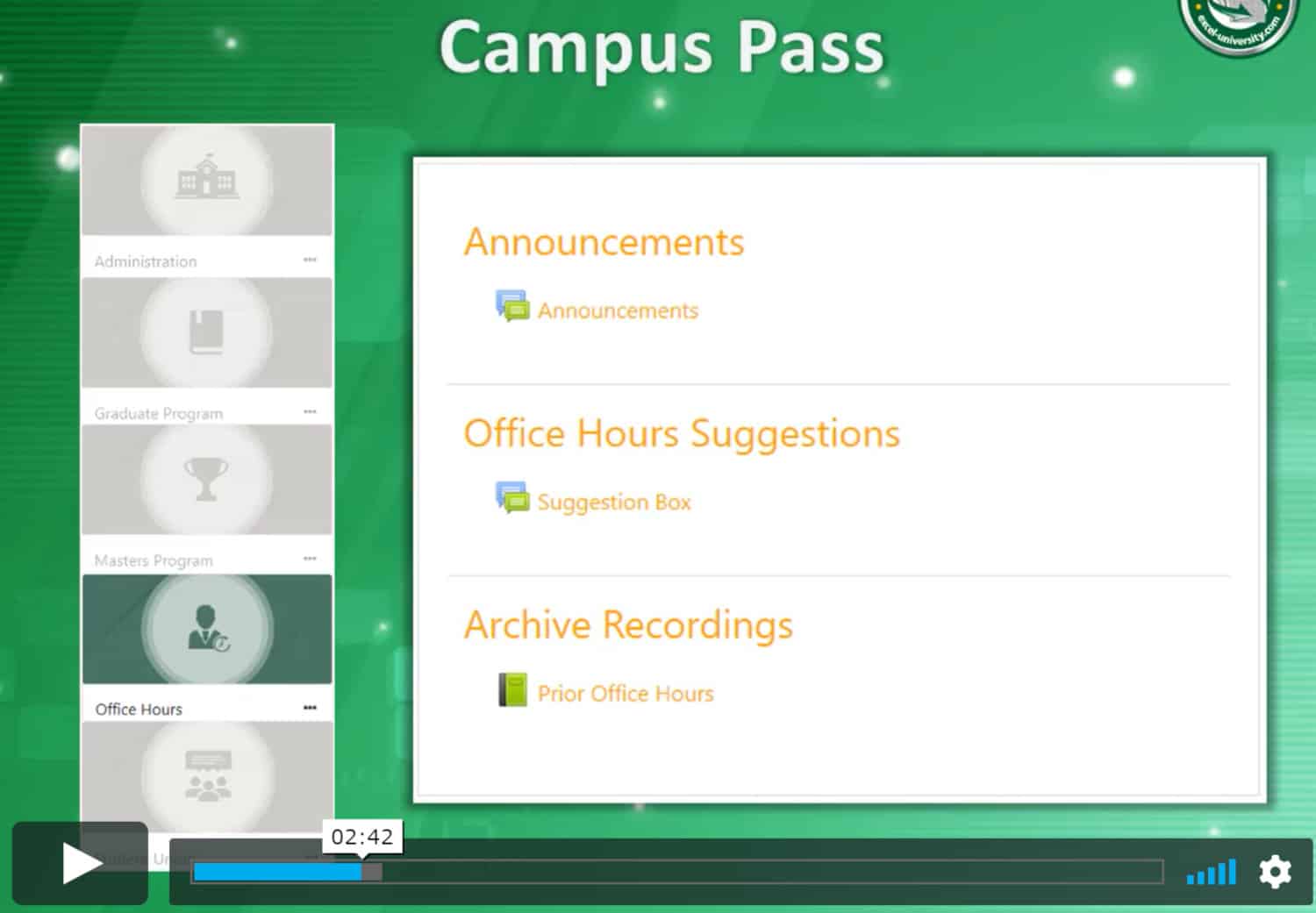 excel-university.com Campus Pass