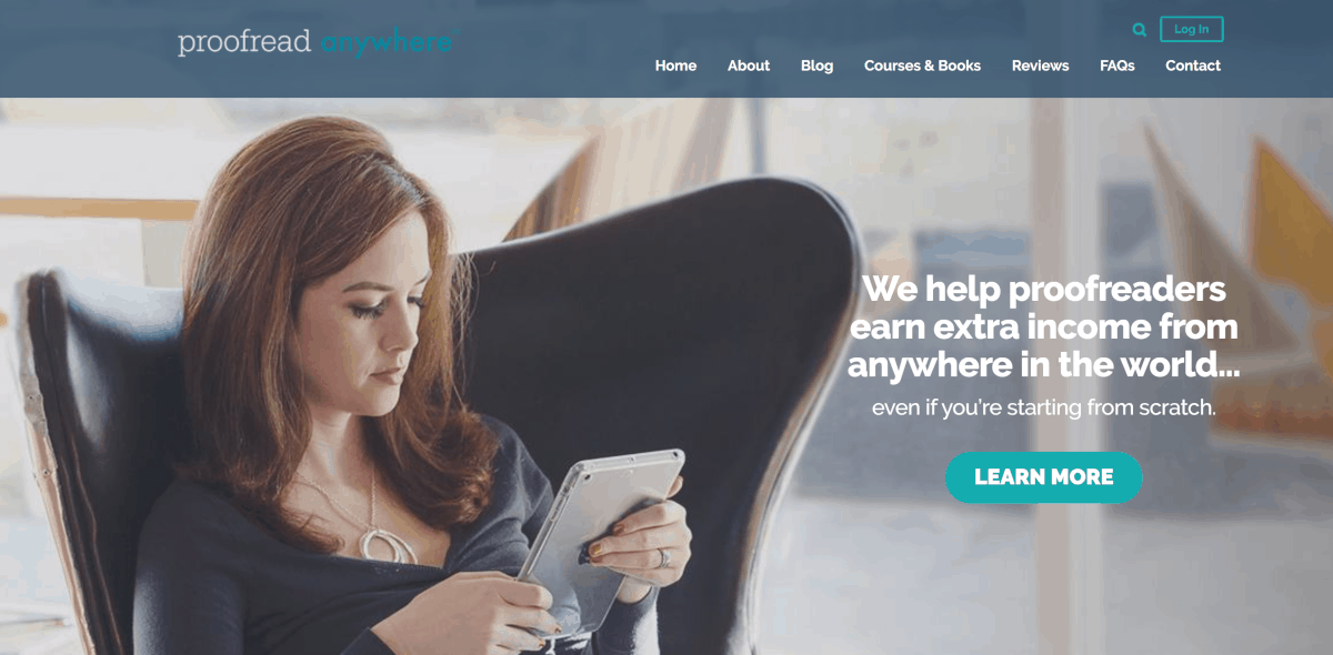 proofreadanywhere.com home page