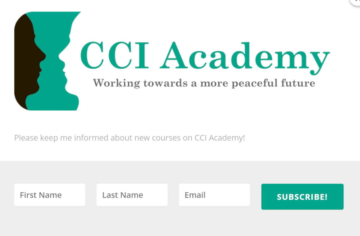 CCI Academy Signup