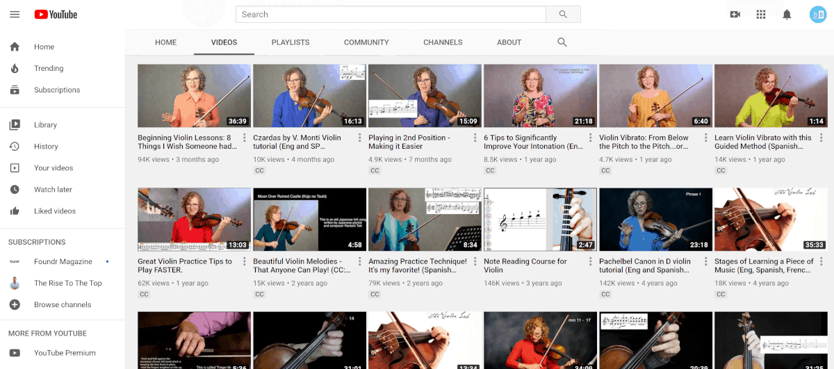 ViolinLab.com YouTube Videos