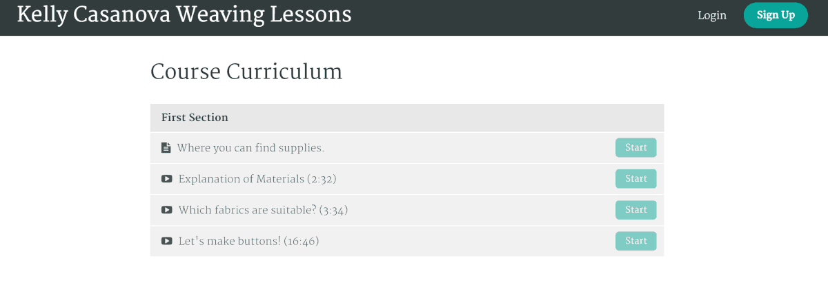 kellycasanovaweavinglessons.com curriculum