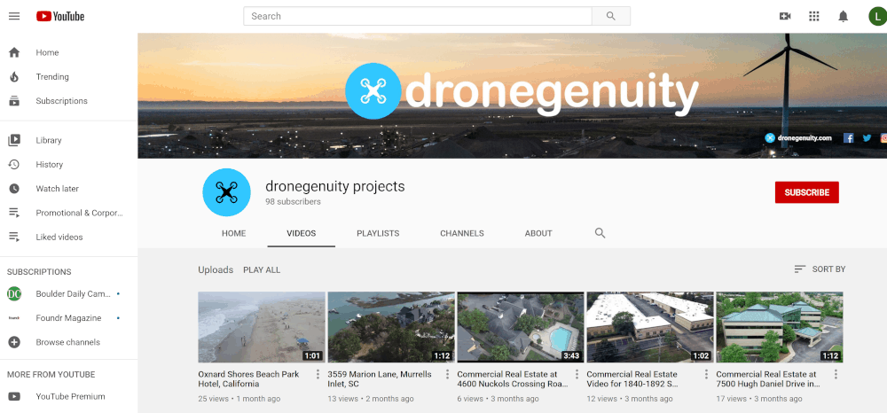 dronegenuity.com YouTube