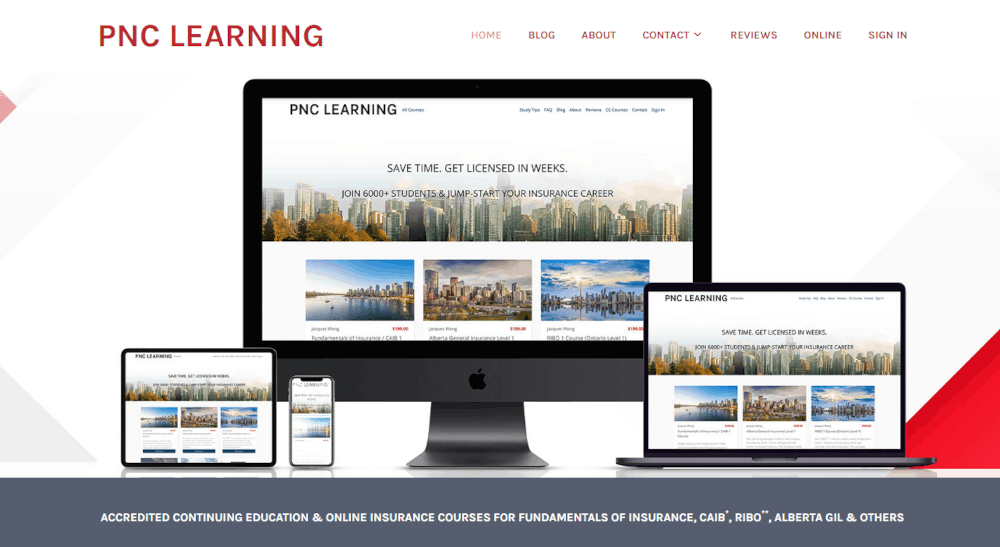 pnclearning.com homepage