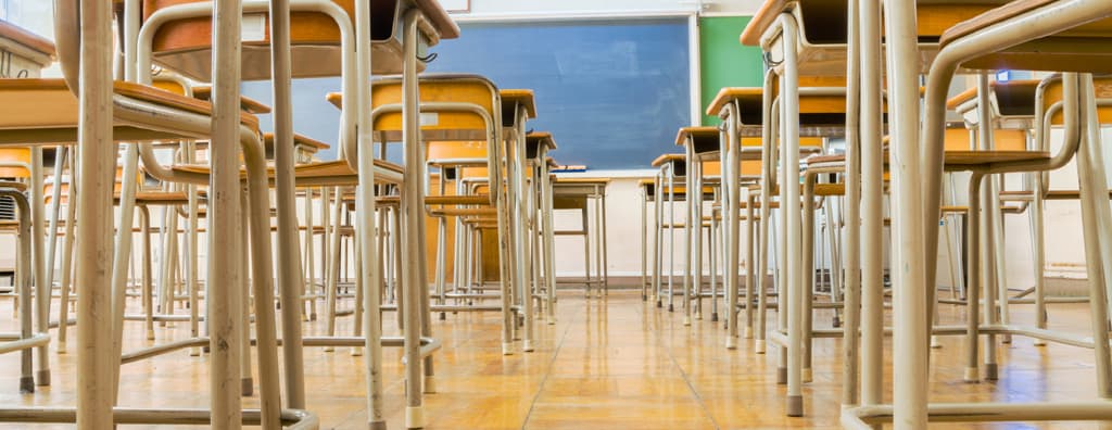 Chairs in a classroom