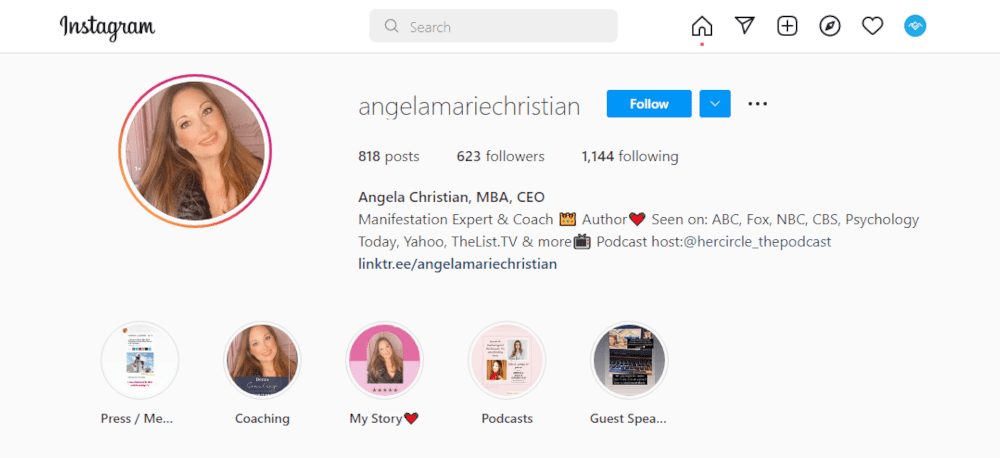 Angela Marie Christian's site