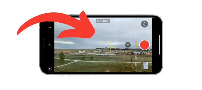 iphone with yellow box and arrow pointing at it.