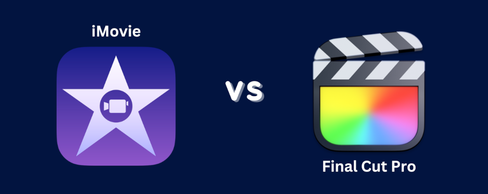 Custom image w/ iMovie vs Final Cut Pro text and icons.