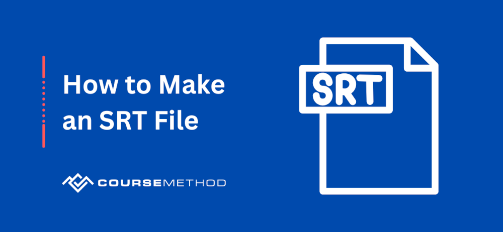 Custom image with text 'how to make an SRT file' with SRT icon.