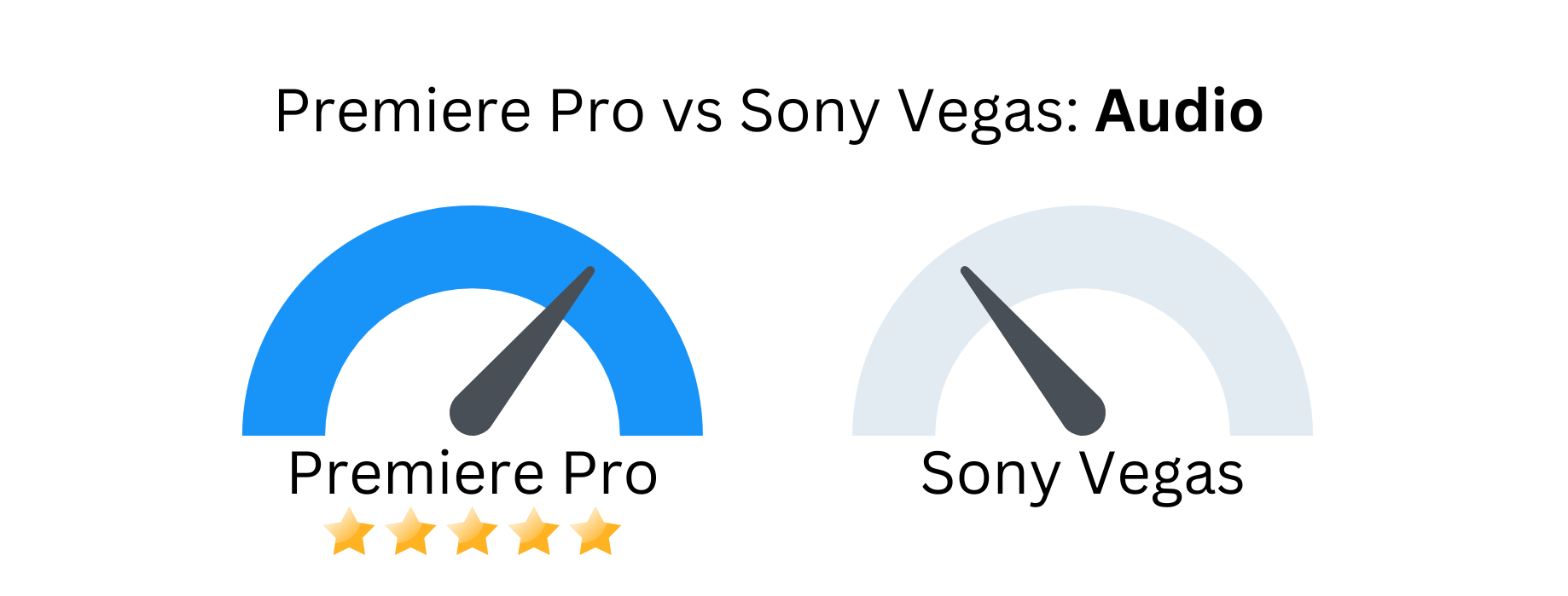 Custom image with Premiere Pro vs Sony Vegas based on audio editing.