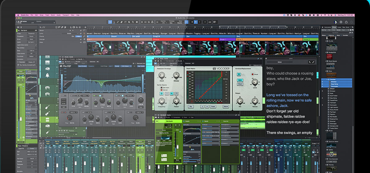 Presonus One Studio screenshot.