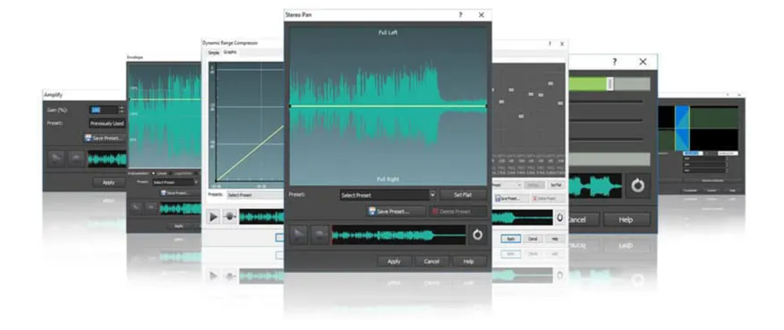 Screenshot of Wavepad Audio Editing Software.