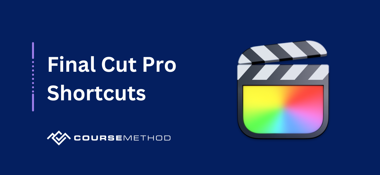 Custom image with Final Cut Pro icon and text saying 'Final Cut Pro shortcuts'.