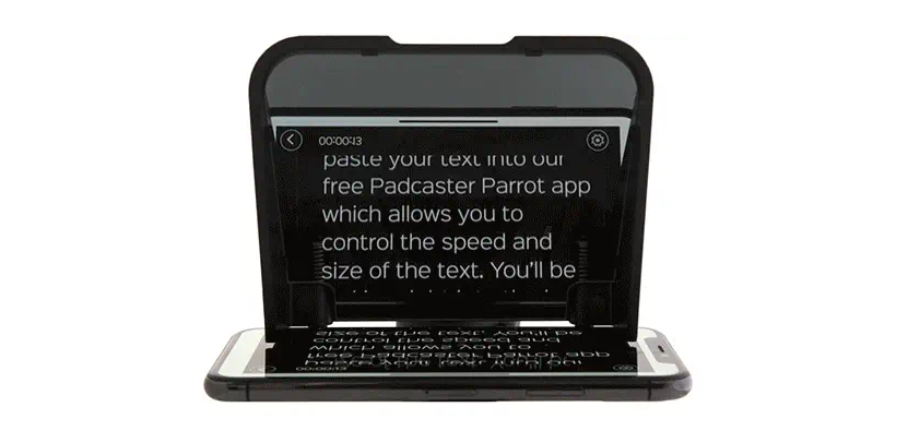 Image of Parrot teleprompter.